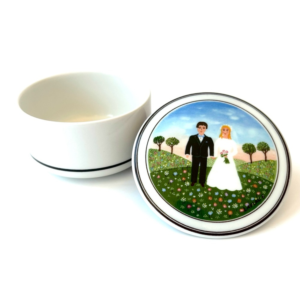 Villeroy & Boch Vintage Naif Porcelain Wedding Ring Dish German Collector Gift 1